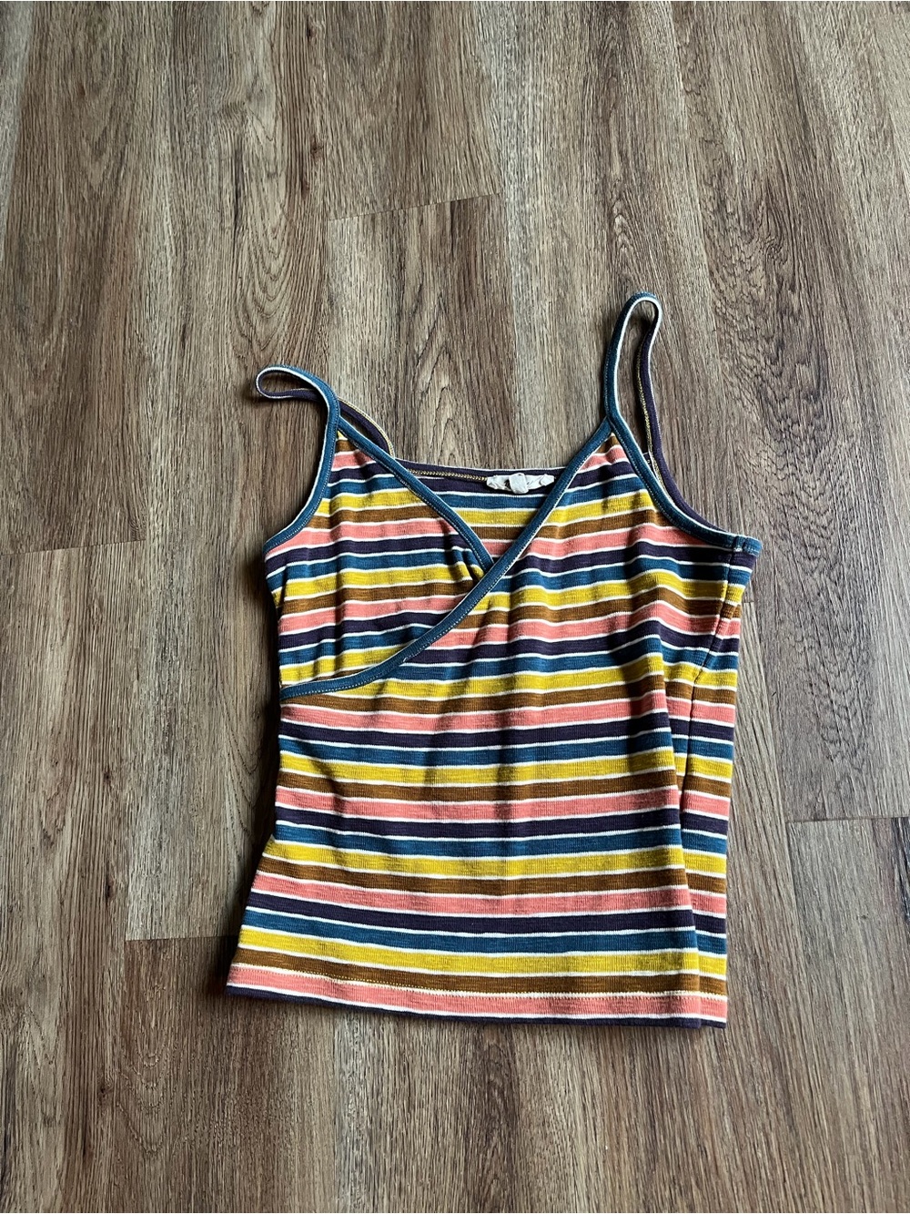 EUC Madewell Wrap Cami Top- Golden MeadowStripe - Picture 5 of 7